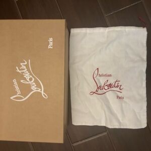 Christian Louboutin Red and White Dust Bag with Box
